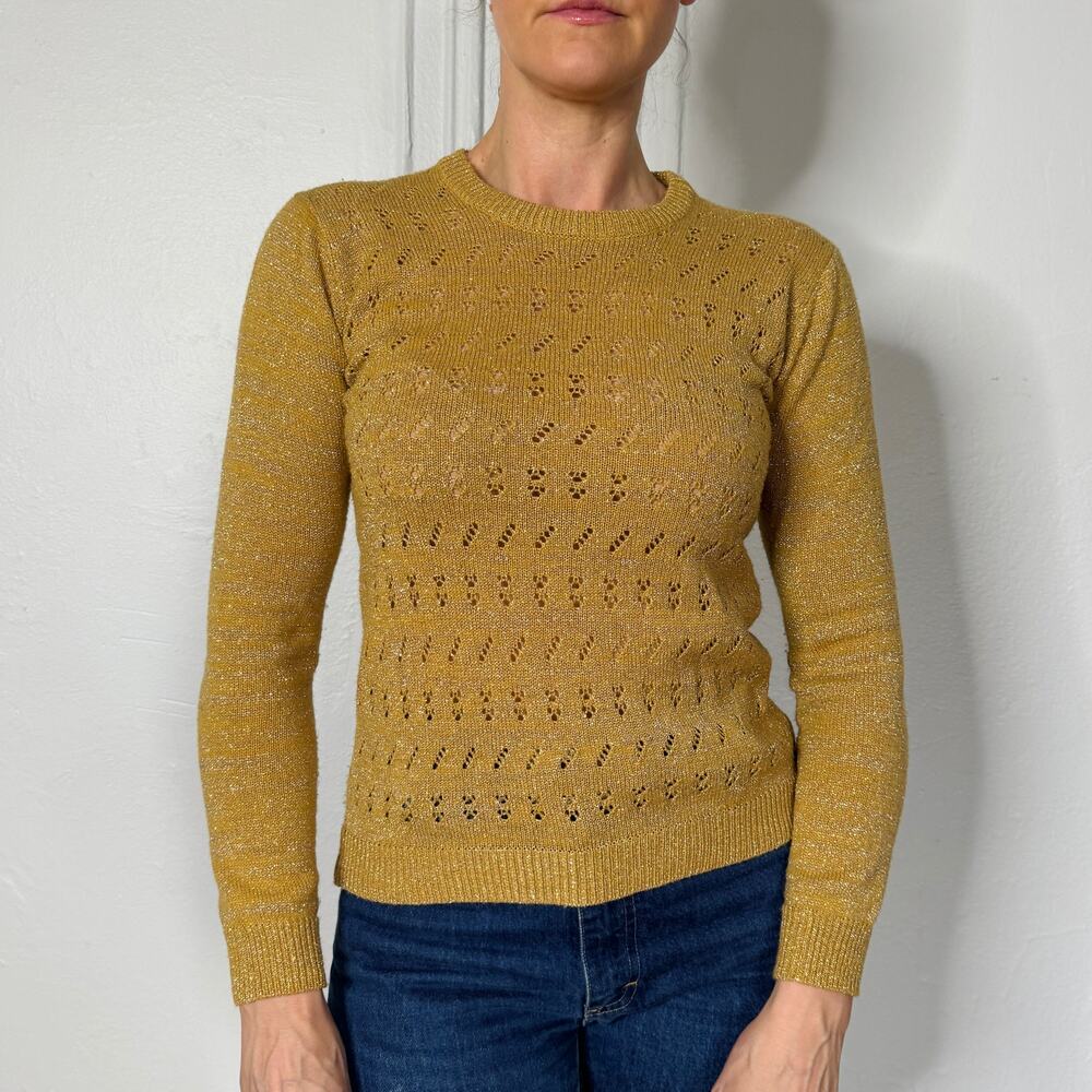 70s Gyn Tot Les Gold Sweater size S‎ - Picture 4 of 8